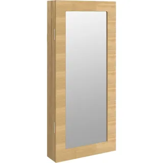 Schmuckschrank mit Spiegel Wandmontage 30x8,5x67 cm - Braun, Bunt