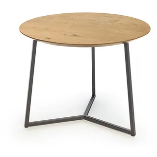 Schöner Wohnen Couchtisch , Anthrazit, Wildeiche , Holz, Metall , Wildeiche , furniert , rund , eckig, Sternfuß , 55x42x55 cm , Goldenes M, Made in Germany, Dgm , einfacher Aufbau , Wohnzimmer, Wohnzimmertische, Couchtische, Couchtische rund