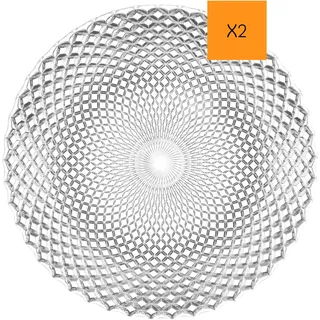 Nachtmann Platzteller Rumba 2tlg. Kristall, Kristalloptik Transparent Klar