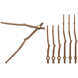 PATIKIL 4 Set Uhrzeiger für Wanduhr φ35cm, DIY Modern Lautlos Uhr Holzmaterial, Wanduhren Selber Bauen Deko für Wohnzimmer Restaurant Büro - Form:G1