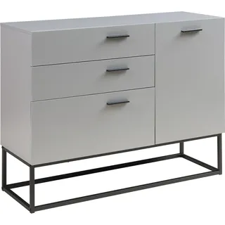 [en.casa] Sideboard Lavangen 75x100x35 cm Hellgrau