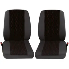 Bild von 30070012 Profi 1 Sitzbezug 4teilig Polyester Rot, Anthrazit Fahrersitz, Beifahrersitz