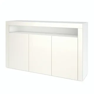 Vladon Sideboard Valencia Creme Hochglanz / Creme Hochglanz , Holzwerkstoff , 155x92x40 cm , Kleinmöbel, Kommoden, Sideboards