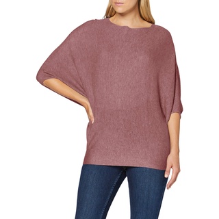 JDY Damen Pullover Feinstrick Sweatshirt Jumper Fledermausärmel Knitted JDYNEW Behave BATSLEEVE Sweater, Farben:Rot-Braun, Größe:M