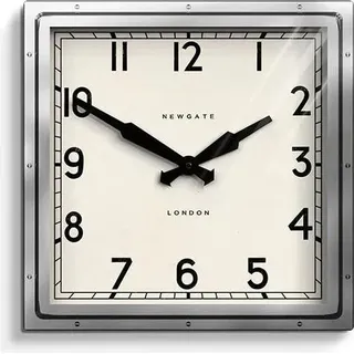 Newgate Quad - Wanduhr - Edelstahl - Silber