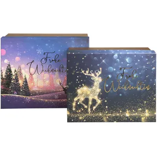 IDENA Geschenkbox 34 x 10 x 27 cm 2-tlg. lila