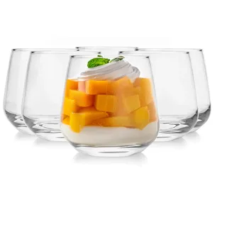 glasmark krosno 1992 Dessertgläser 6er Set 310 ml Aus Glas Eisbecher Gläser Eisschalen Dessertschalen Spülmaschinenfest