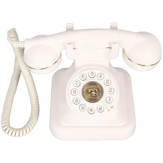 Retro-Festnetztelefon, Klassisches Telefon mit Großer Taste, Schnurgebundener Schreibtisch, Altes Telefon Im Vintage-Stil, Dekorativ für das Home-Office-Hotel
