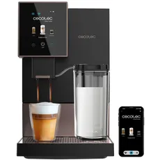 Cecotec Kompakte Superautomatische Kaffeemaschine mit Wifi Cremmaet Compactccino Connected Black Rose. 1350W, 19 Bar, TFT-Bildschirm und APP, Mahlwerk, Milchtank 400 ml und 1 Liter Wasser