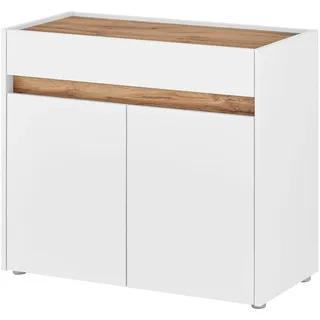 INOSIGN »GIRON/ CiTY, Schrank in Wotan Eiche, Sideboard im modernen Design«, in zwei Farben erhältlich, 2 Türen, 1 Schubkasten, 80 cm breit