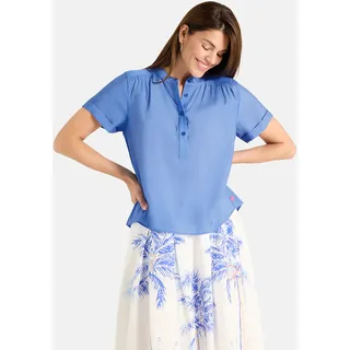Klassische Bluse LIEBLINGSSTÜCK "AlaisL", Damen, Gr. 46, blau (452, royal blau), 87% Viskose, 13% Polyester, Obermaterial: 87% Viskose CV. 13% Polyester PES., Rundhals, Blusen Klassische Bluse