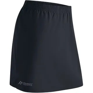 Maier Sports Midirock "Rain Skirt 2.0" Damen Regenrock, wasserabweisend atmungsaktiv, Rock in sich verpackbar, schwarz