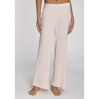 Pyjamahose S.OLIVER, Damen, Gr. 32/34, N-Gr, rosa, meliert, Rippware, Obermaterial: 92% Viskose, 8% Elasthan, meliert, lässig geschnitten lang, Hosen Pyjamahose, aus weicher Rippqualität