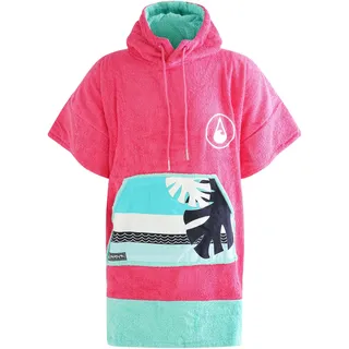 WAVE HAWAII Bade-Poncho Damen & Herren Pink Wave | Größe S, 145-175cm I Surf-Poncho aus Bambus-Viskose & Baumwolle | Strand-Poncho Handtuch mit hoher Wasserabsorption Umziehhilfe Strand Erwachsene