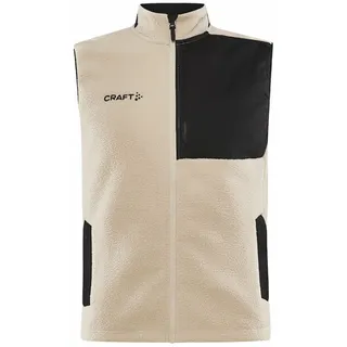 Craft Adv Explore Pile Fleece Vest Ecru/Black L