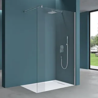 mai &amp; mai Duschwand für Dusche Duschabtrennung 50x200cm Walk-In ESG-Sicherheitsglas 8mm NANO Glas BRAM1 Bremen1K
