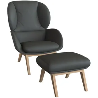 flexlux Ohrensessel Adria 78 x 100 x 96 cm Grau