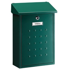 ARREGUI M105552 Premium E5603 Individueller Briefkaster aus Stahl, Größe M (DIN A4,und Zeitschriften), Grün, Grün, 41 x 27 x 11 cm