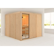 Bild Sauna »Arnika (Fronteinstieg)«, inklusive Ofenschutzgitter und Tür beige