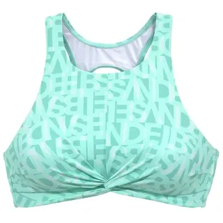 ELBSAND Crop-Bikini-Top »Letra« mit tollem Wording, grün