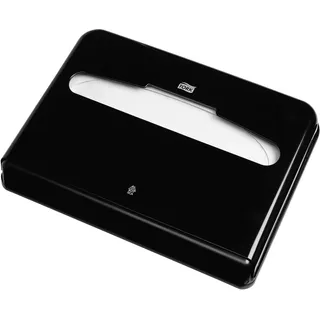 Tork 344080 Spender für Toilettensitzauflagen in Schwarz/Spender V1 für Einweg Toilettensitz Auflagen im Elevation Design, 7322540418897 (x12)