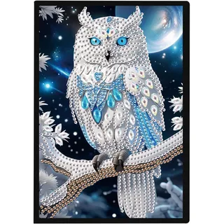 DCIDBEI Diamant Notebook Notizbücher Skizzenbuch A5 Diamant Malerei Kits Erwachsene Sketchbook Eule Diamant Painting Tagesbuch Diamond Painting Notizbuch Skizzenbuch Notizbücher Journal Buch