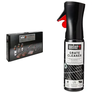 Weber Reinigungsset Emaille-Gasgrills, Multi & 17875 Grillrost-Reiniger, 300 ml, Nebelspray, löst Fett- und Speisereste, schwarz