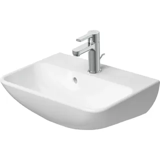 Duravit Handwaschbecken ME by Starck mit Überlauf, mit Hahnlochbank, 450 x 320 mm, Hahnloch-Vorstich weiß - Weiß