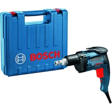 Bosch Professional Trockenbauschrauber GSR 6-45 TE (12 Nm Drehmoment, 701 Watt, inkl. Schraubendrehereinsatz, Tiefenanschlag, Universalhalter, im Handwerkerkoffer)