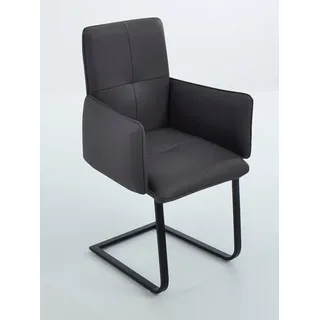 K+W Komfort & Wohnen Freischwinger »6502« () Freischwinger mit Armlehnen, Flachstahlkufe in schwarz, schwarz