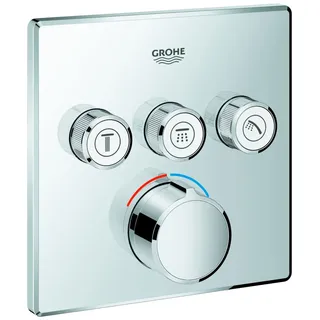 Grohe SmartControl Unterputz-Duscharmatur Einhandmischer eckig für 3 Verbraucher Chrom 29149000