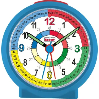 Scout Kinder Wecker 280001049 LearnTheTime hellblau rot - Bunt