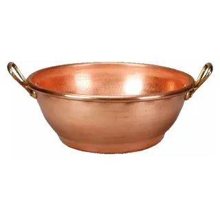 SCHNEIDER Honigtopf mit 2 Griffen, Kupfer, Hochwertige Kupferschale zum stilvollen Servieren von Sirup oder Honig, 1 Schüssel, Ø 40 cm, 16 Liter