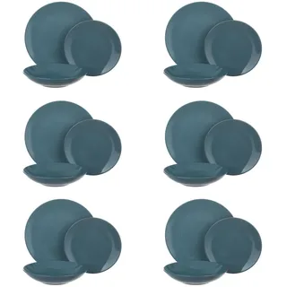 Generico 1 18-teiliges Tischset Stil, Flammensplitter, grau-blau