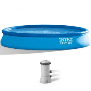 Intex Easy Set 28158NP - Ø457x84 cm - Aufblasbarer Pool + Filterpumpe