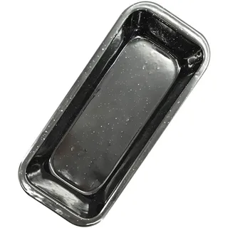 Fackelmann 687445 Brotbackform, Brotbackform, Brotform, Kastenform, Briocheform, Kuchenform, Stahl, Emaille, Schwarz, 29 cm x 13 cm x 6,5 cm