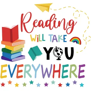 SUPERDANT Buch Wandtattoo Lesen Bringt Sie Wandsticker Überall Hin Inspirierender Wandaufkleber Aus Kunstpapier Flugzeug Bücher Vinyl Wandsticker Für Lesezimmer Bibliothek Klassenzimmer Schulanfang