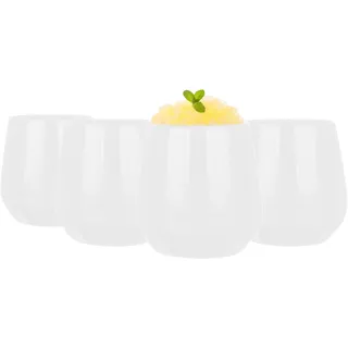 Glasmark KROSNO, 430ml, Set von 4, Trinkgläser, Longdrinkgläser, Wassergläser, Saftgläse, Cocktailgläser, Spülmaschinenfest, Perfekt für Zuhause, Restaurants und Partys