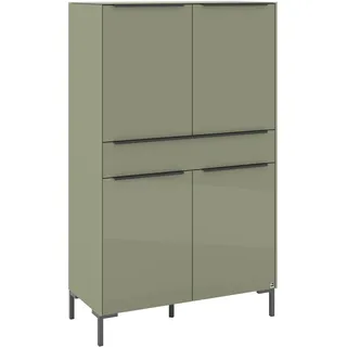 Set One by Musterring Vitrine Reno 92 x 42 x 154 cm Olivgrün
