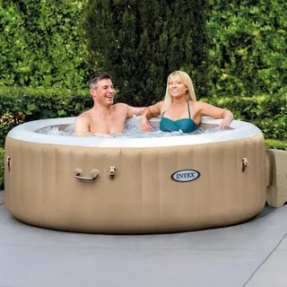 INTEX 28412NP PureSPA Bubble Massage Set Whirlpool 236/185cm Durchmesser x 71cm hoch für 8 Personen - Grün