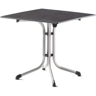 Sieger Boulevard-Klapptisch mit vivodur-Platte 80 x 80 x 73 cm graphit/schieferdekor anthrazit