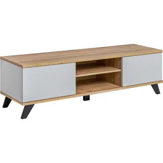 Luxus TV-Ständer Wohnzimmer Modern Designer Möbel Holz Sideboard Neu - Weiß