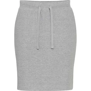 Sweatrock OXMO "Sweatrock OXLou", Damen, Gr. L, grau (light grau melange), Obermaterial: 95% Baumwolle CO. 5% Elasthan EL., Röcke Sweatrock