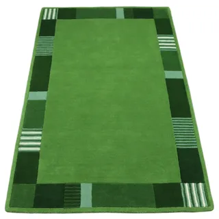 Grün Orient Teppich 100% Wolle 120X180 cm Handarbeit Handgetuftet T974