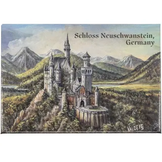 VALDEIG Schloss Neuschwanstein - Kühlschrank Magnet - Kühlschrankmagnet Souvenir Deutschland Germany Ideal als Bayern Souvenir, Magnete für Kinder, Kühlschrankmagnete Geschenk für Magnetkühlschrank, M