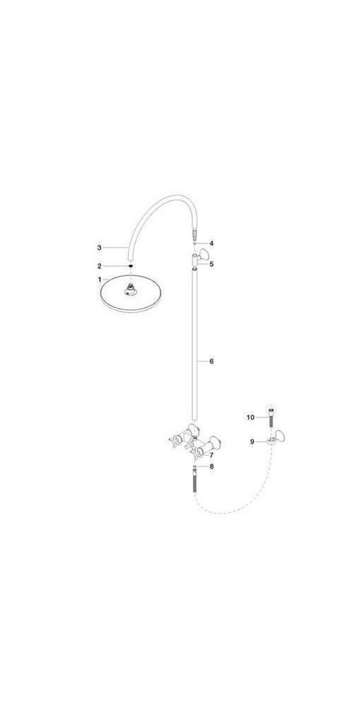 Bild von 26632809-99 Shower Pipe mit Brausebatterie VAIA