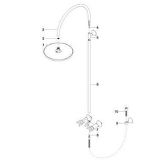 Bild von 26632809-99 Shower Pipe mit Brausebatterie VAIA