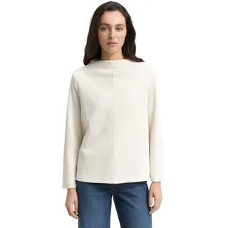 Tom Tailor Damen 1049009 Sweatshirt Mit Stehkragen, 36844 - Sand Stone Beige Melange, S EU