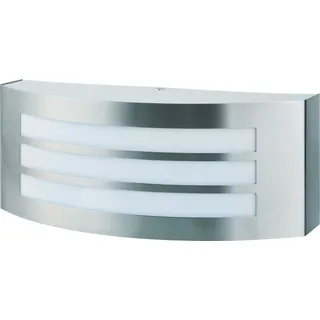 Grafner Edelstahl Wandleuchte | halbrund | für innen und Außen | IP44 | E27 | modernes Design