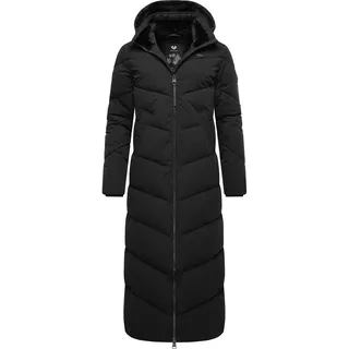 Wintermantel RAGWEAR "Wintermantel Rebelka Extralong", Damen, Gr. M, schwarz, Obermaterial: 100% Polyester PES.  Obermaterial: Futter: 100% Polyester PES. 100% Polyester PES., Mäntel Wintermantel